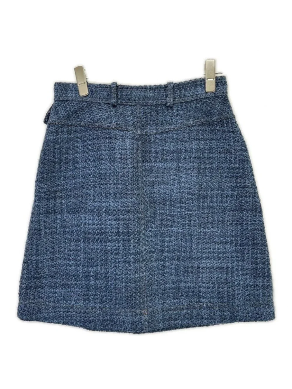 Chanel Denim Tweed Skirt 36